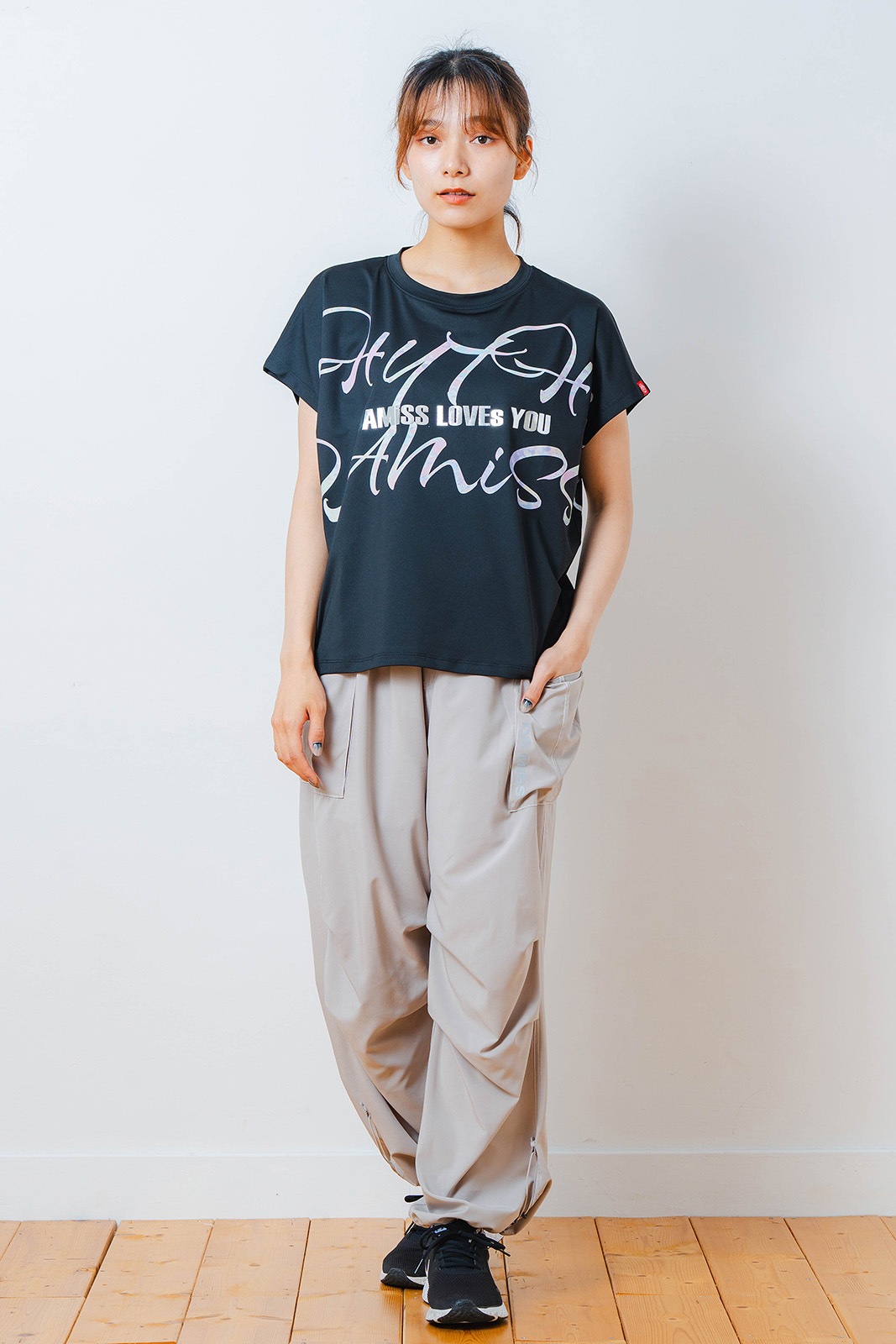 カラフルグラフィック Tシャツ ブラック 1534-1451