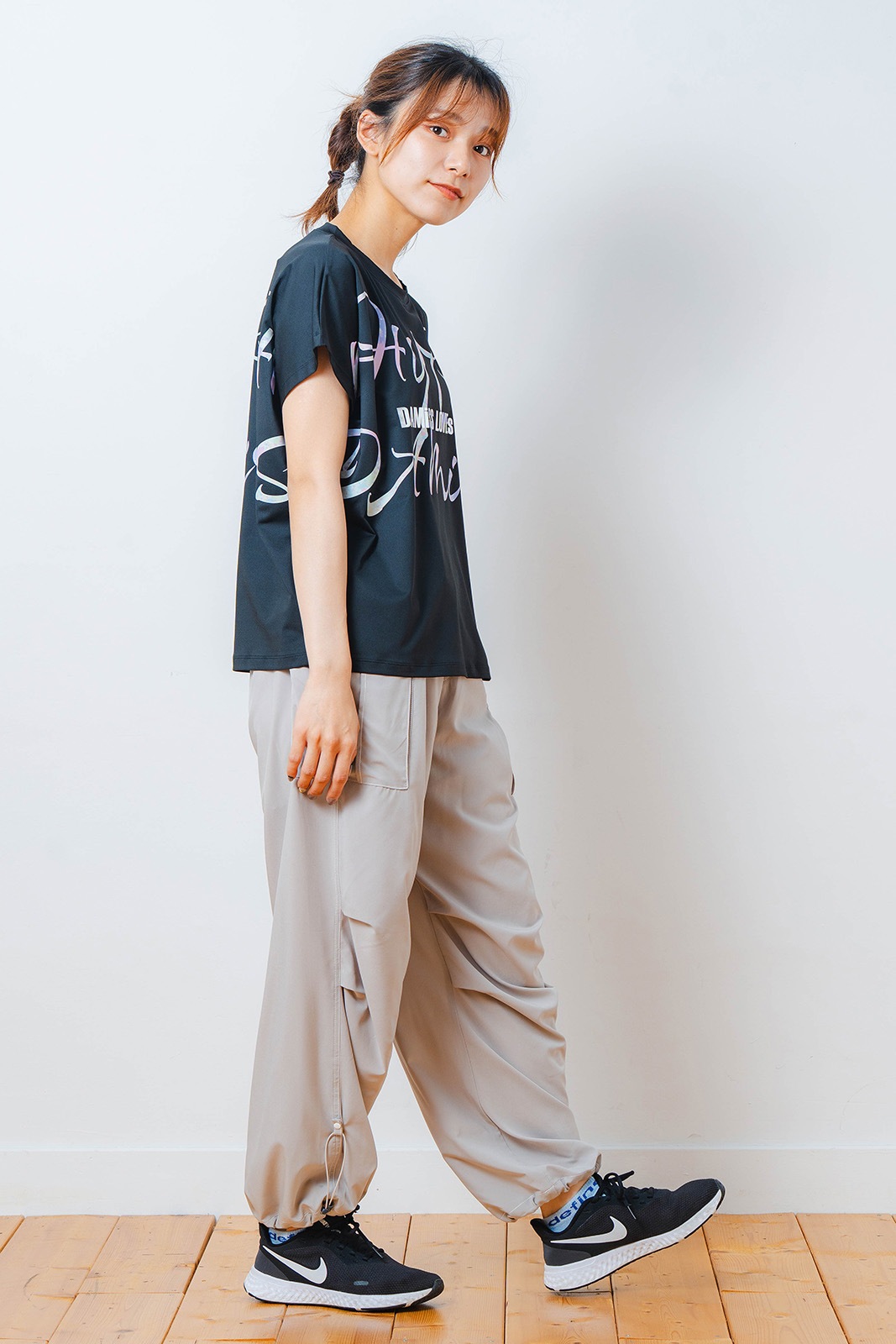 カラフルグラフィック Tシャツ ブラック 1534-1451