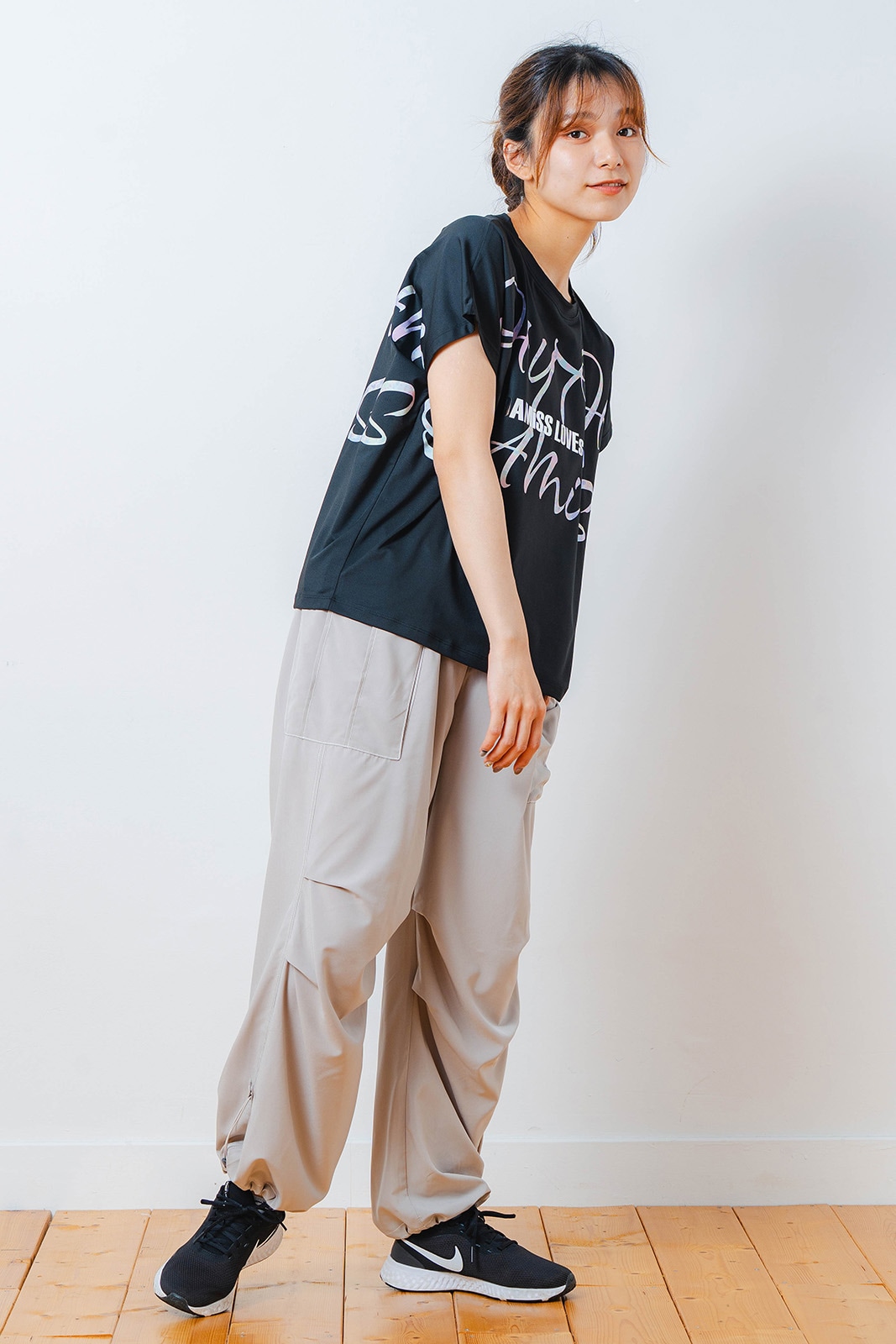 カラフルグラフィック Tシャツ ブラック 1534-1451