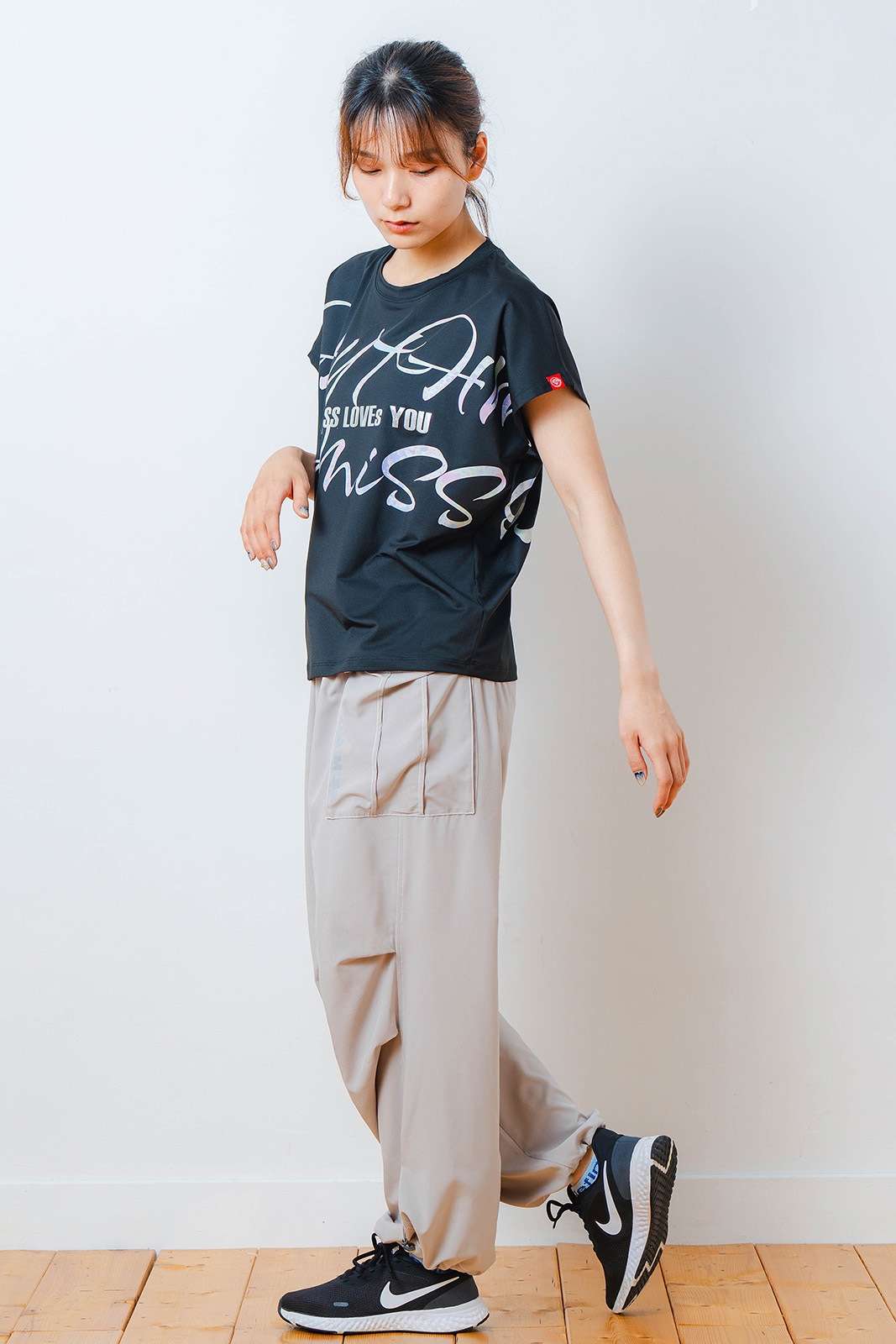 カラフルグラフィック Tシャツ ブラック 1534-1451