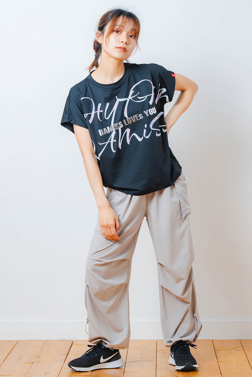 カラフルグラフィック Tシャツ ブラック 1534-1451