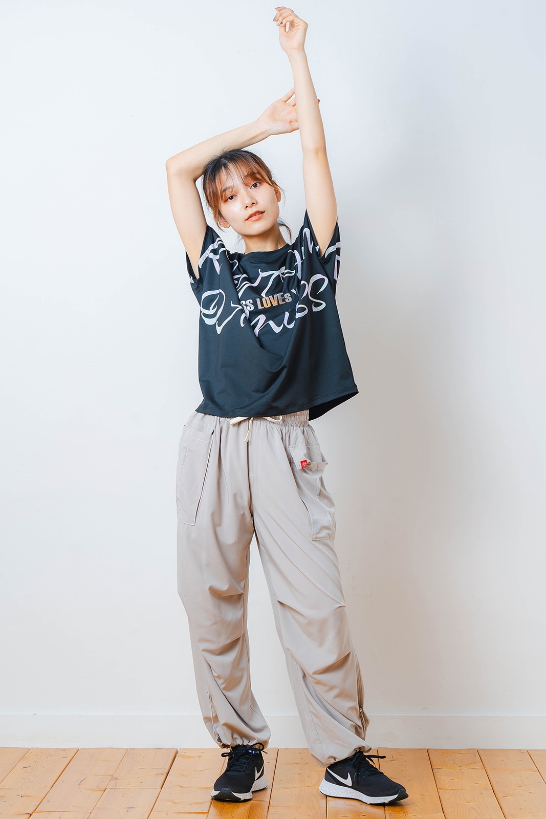 カラフルグラフィック Tシャツ ブラック 1534-1451