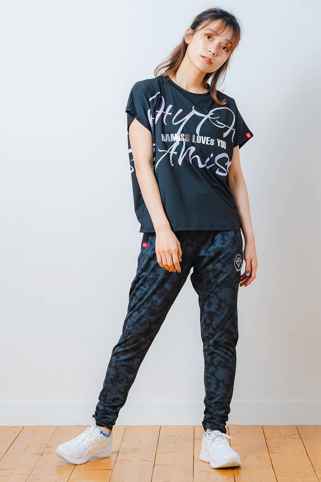 カラフルグラフィック Tシャツ ブラック 1534-1451