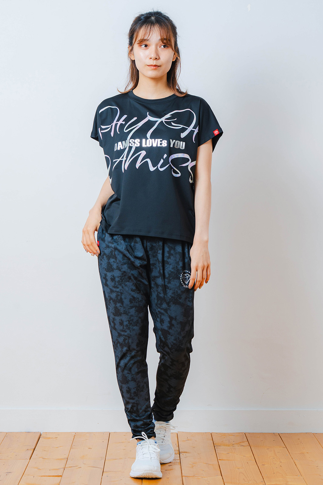 カラフルグラフィック Tシャツ ブラック 1534-1451