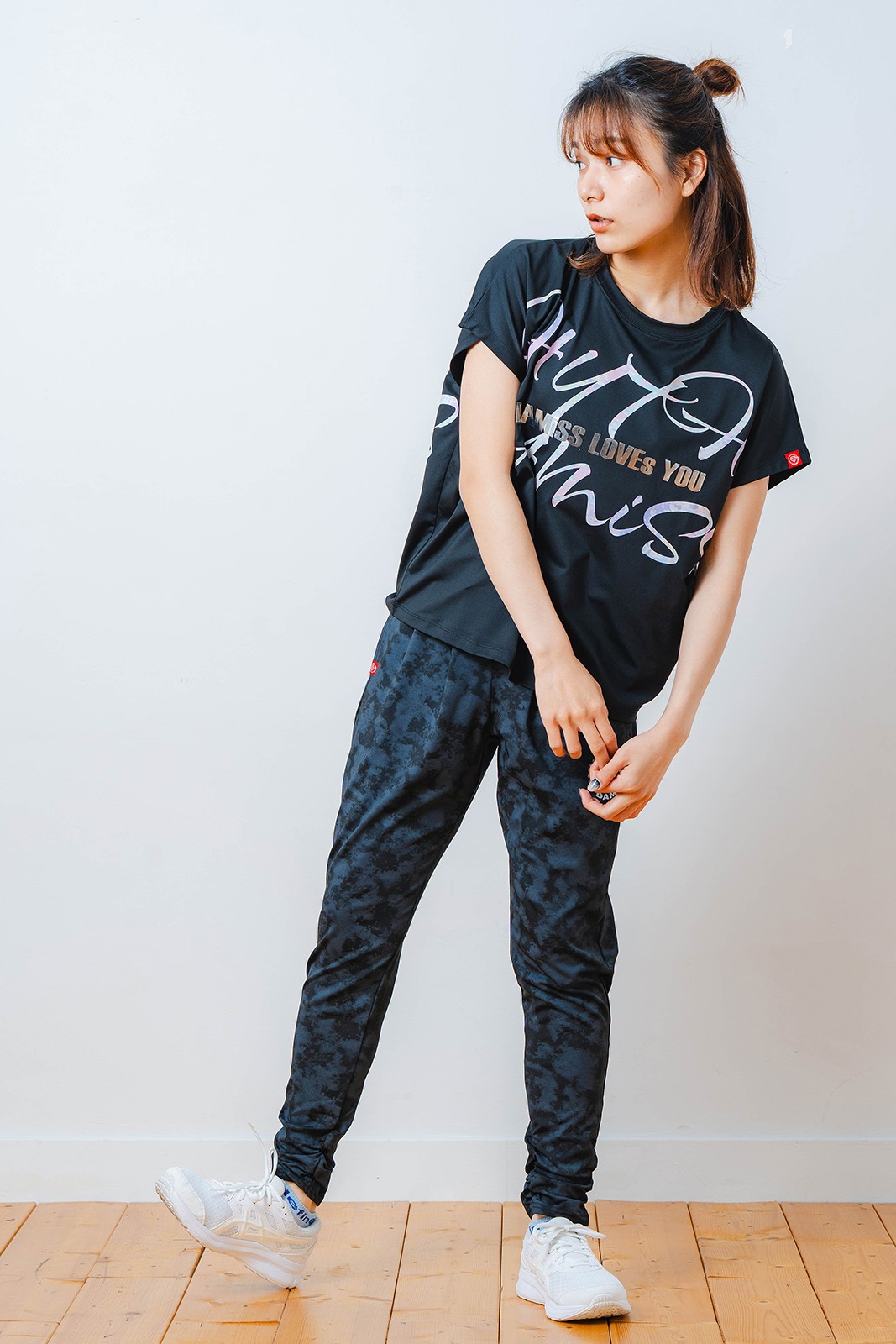 カラフルグラフィック Tシャツ ブラック 1534-1451