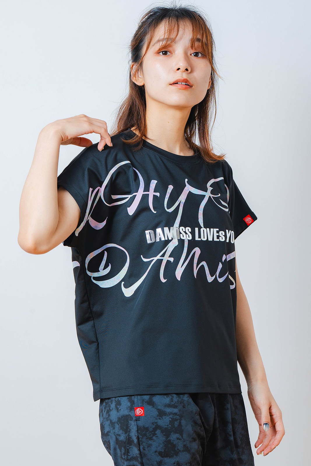 カラフルグラフィック Tシャツ ブラック 1534-1451