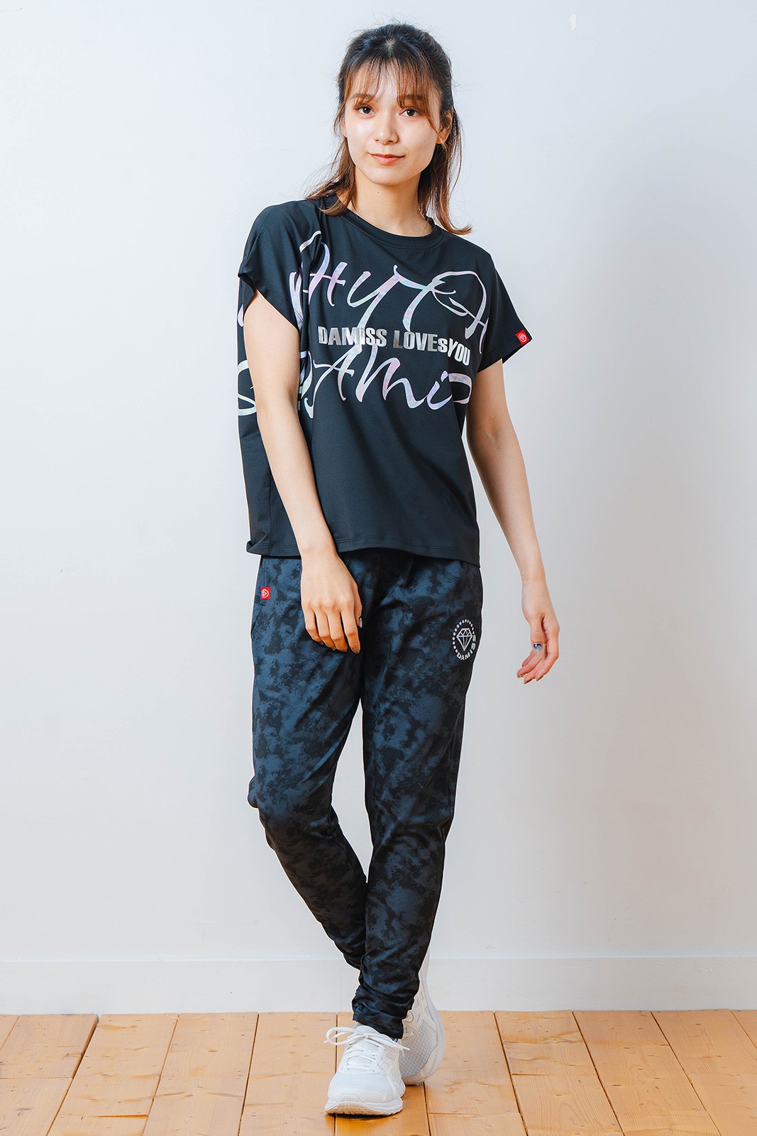 カラフルグラフィック Tシャツ ブラック 1534-1451