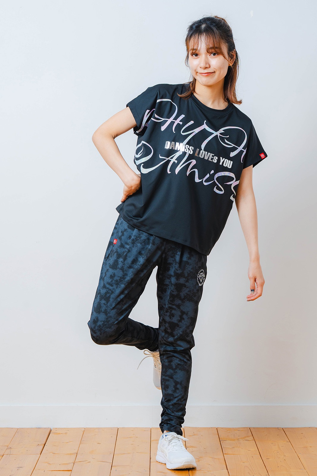 カラフルグラフィック Tシャツ ブラック 1534-1451