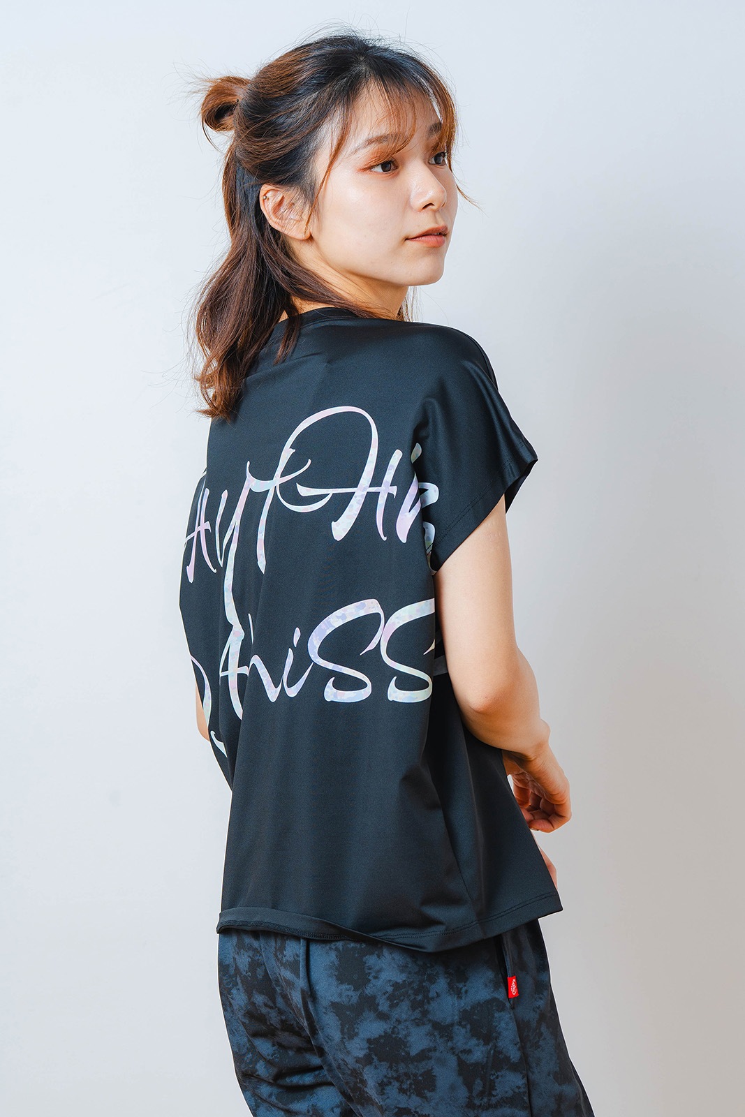 カラフルグラフィック Tシャツ ブラック 1534-1451