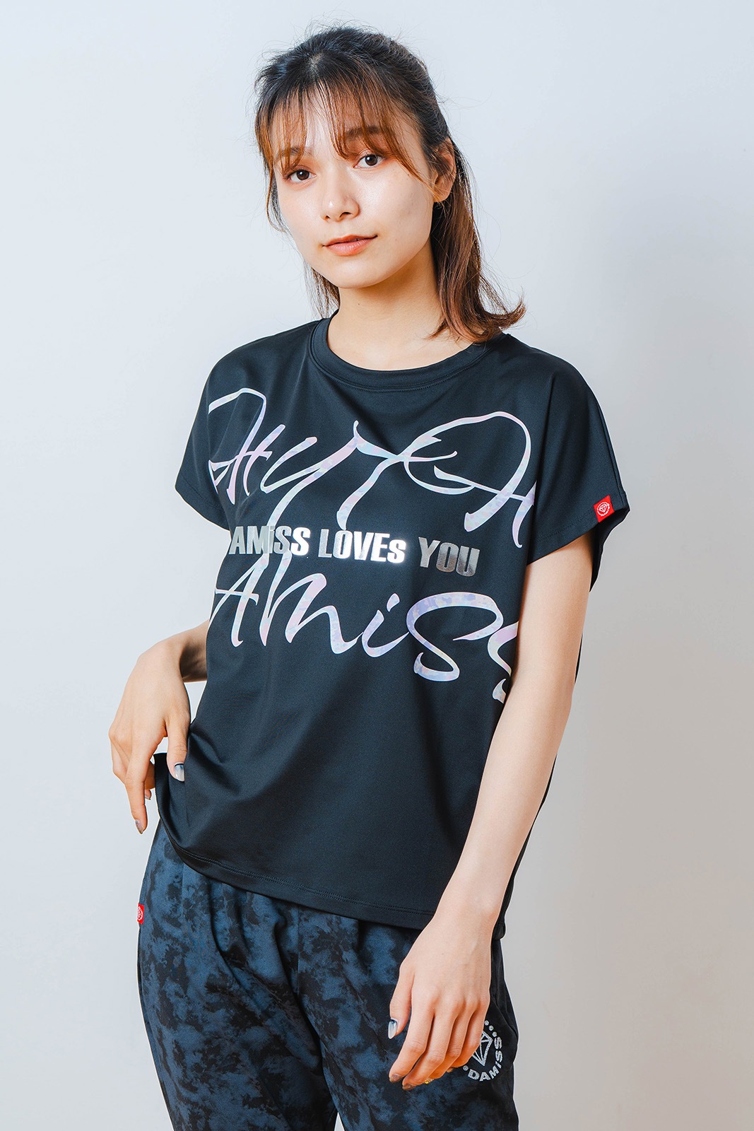 カラフルグラフィック Tシャツ ブラック 1534-1451