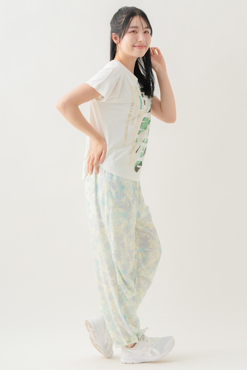 【先行割10％OFF】　ULTRA AIRY Mixカラーワイドパンツ イエロー 1632-1486【8/17まで】