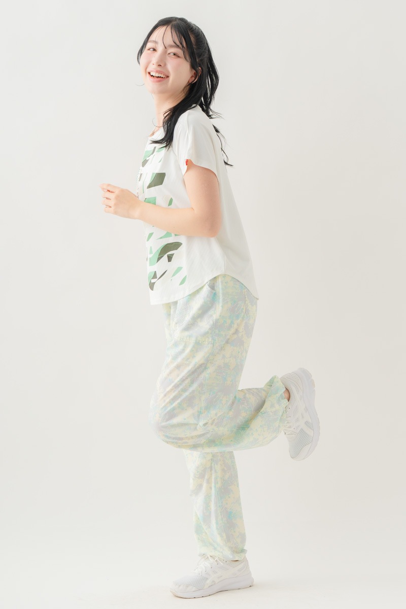 【先行割10％OFF】　ULTRA AIRY Mixカラーワイドパンツ イエロー 1632-1486【8/17まで】