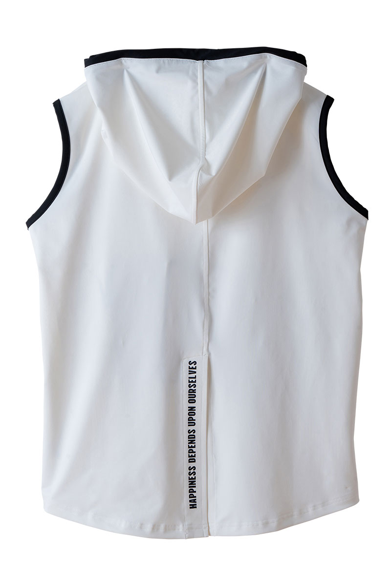 パッチワークフード タンクトップ ホワイト 1533-1453 