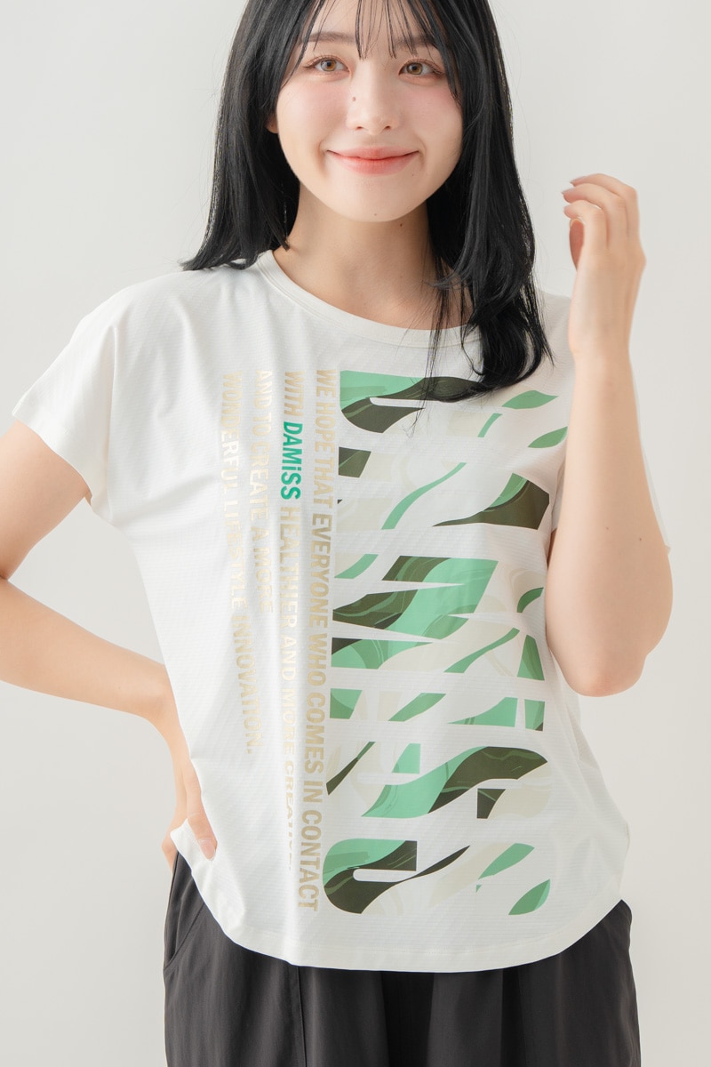カラーウェーブロゴTシャツ ホワイト 1634-1488