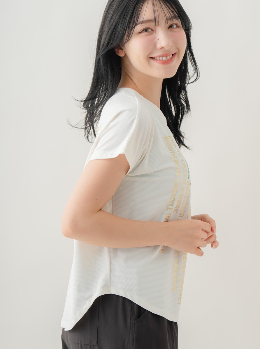カラーウェーブロゴTシャツ ホワイト 1634-1488