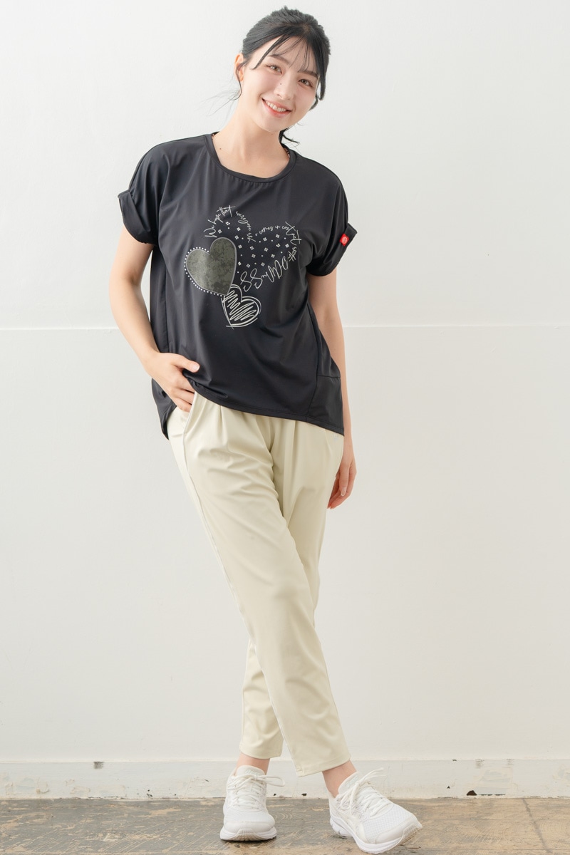 【先行割10％OFF】　MixハートストーンＴシャツ ブラック 1634-1489【8/17まで】