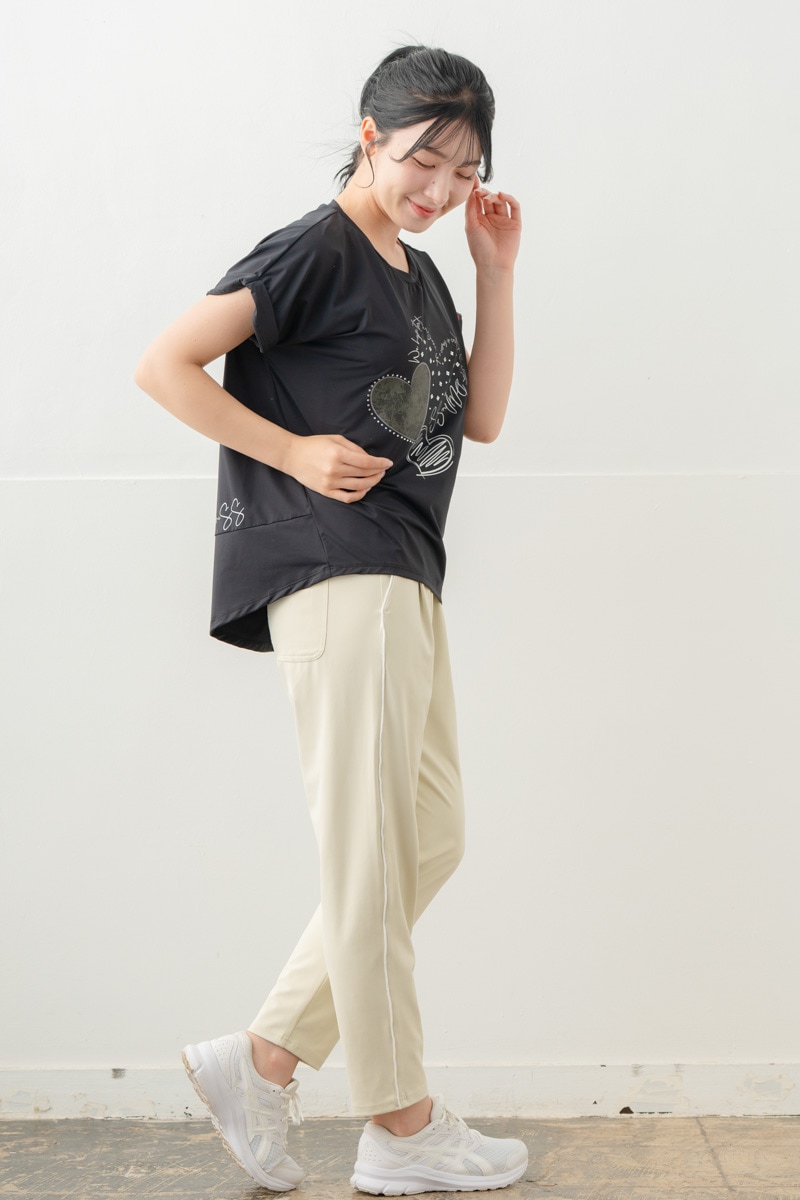 【先行割10％OFF】　MixハートストーンＴシャツ ブラック 1634-1489【8/17まで】