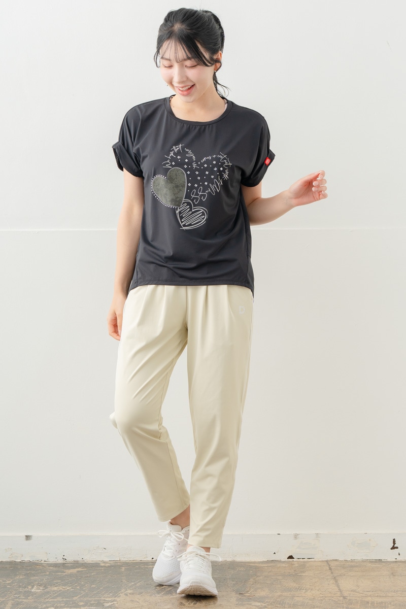 【先行割10％OFF】　MixハートストーンＴシャツ ブラック 1634-1489【8/17まで】