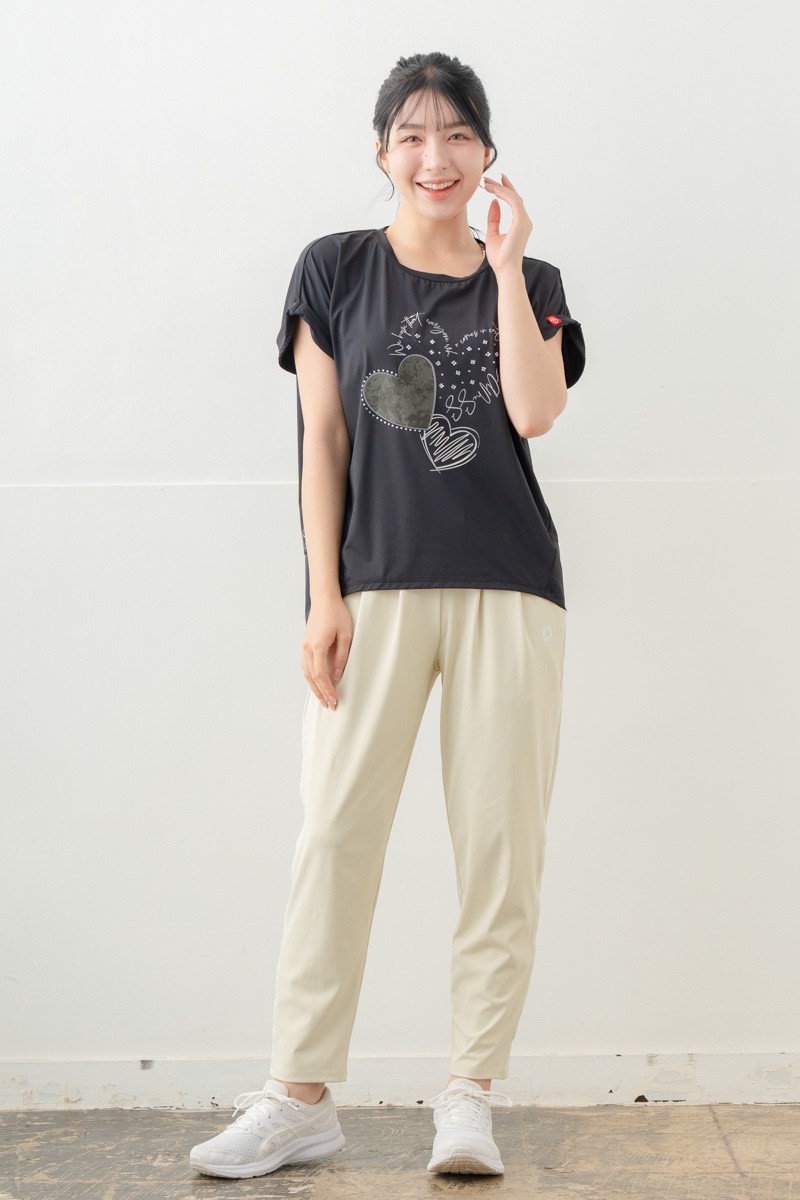 【先行割10％OFF】　MixハートストーンＴシャツ ブラック 1634-1489【8/17まで】