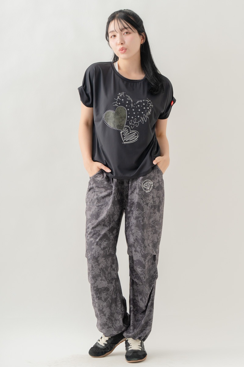 【先行割10％OFF】　MixハートストーンＴシャツ ブラック 1634-1489【8/17まで】