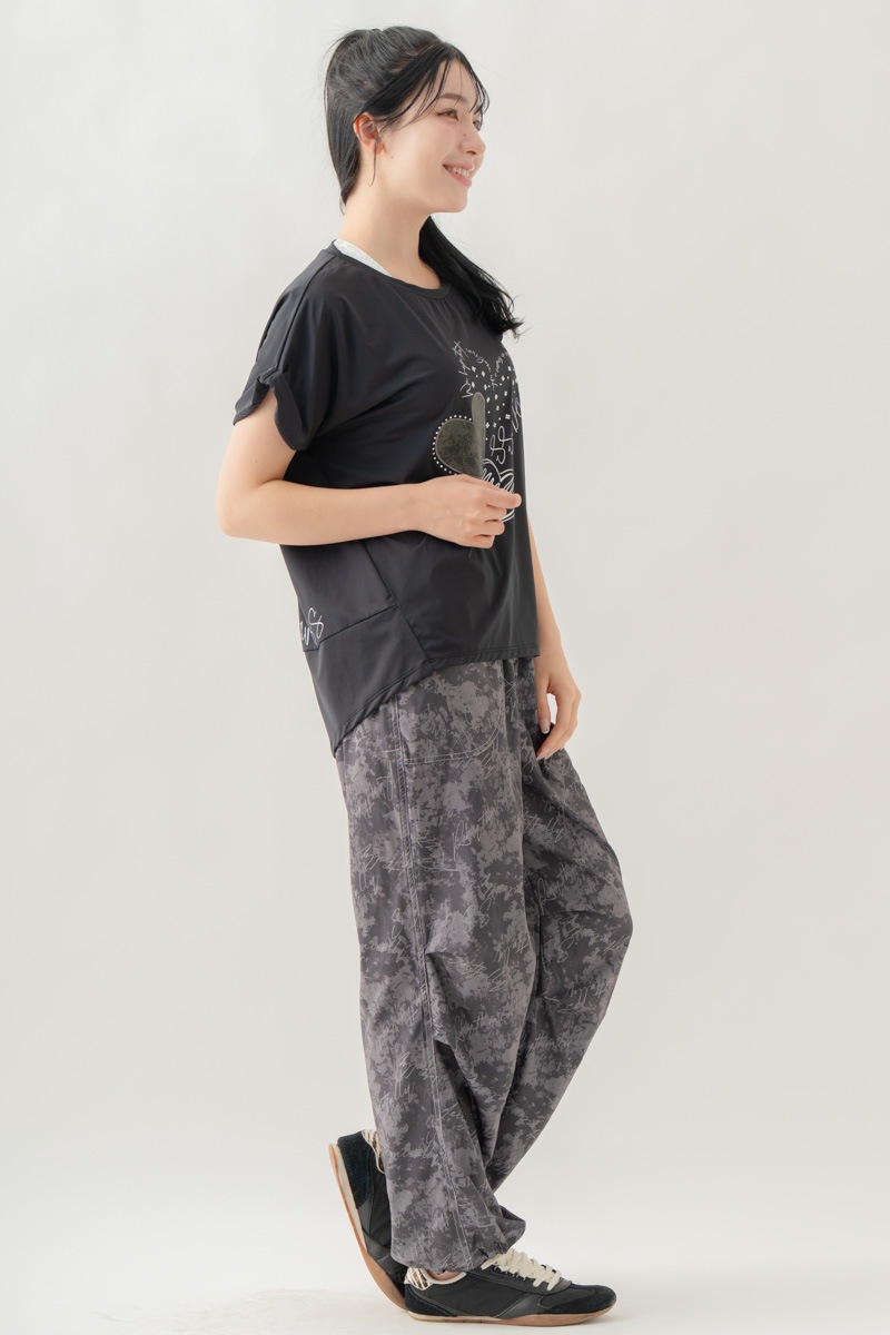 【先行割10％OFF】　MixハートストーンＴシャツ ブラック 1634-1489【8/17まで】