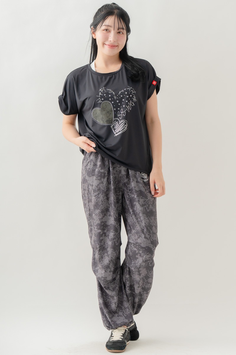 【先行割10％OFF】　MixハートストーンＴシャツ ブラック 1634-1489【8/17まで】