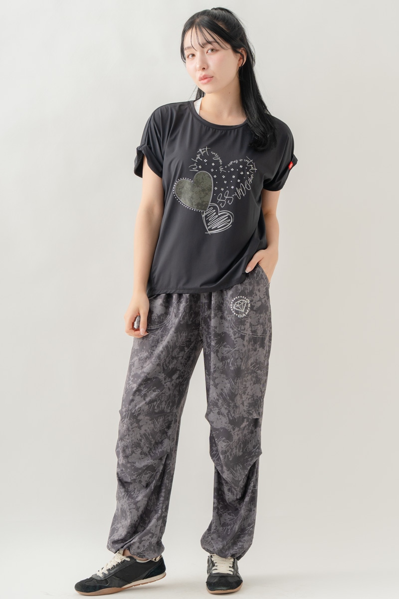 【先行割10％OFF】　MixハートストーンＴシャツ ブラック 1634-1489【8/17まで】