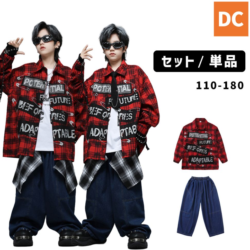 「UZA」ミュージックステーション衣装　赤チェックバージョン ❤️ ⁡ 大天才赤チェック衣装！ ⁡ この形お気に入り〜✨ ⁡ #オサレ