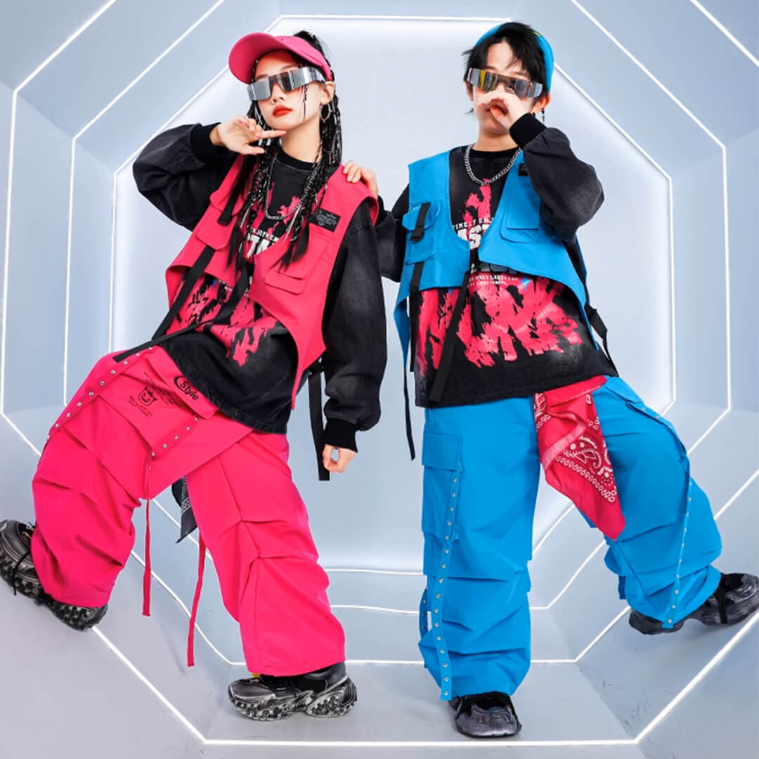 ジャザサイズ　クロップトップ&カーゴパンツセット Mサイズ ダンス衣装専門店ダンスクロス
