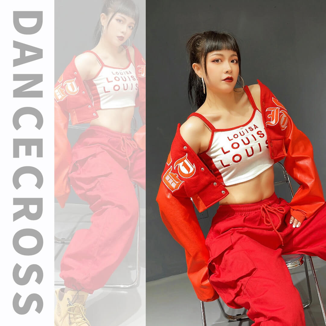 Damuseのサイーディ衣装、赤 ダンス衣装専門店ダンスクロス