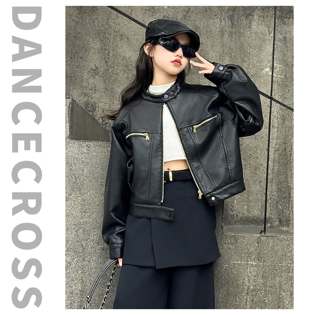 UN3D.ショートブルゾン ジャケット ボレロ ダンス 衣装 ボレロ MA-1 ジャケット ブルゾン ショート丈 韓国 レディース