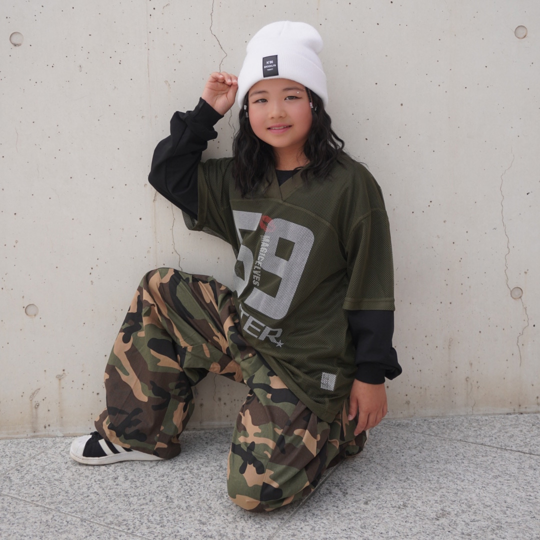 【美品】レスミルズ ロングパンツ+カットソー（迷彩×黒） ダンス衣装専門店ダンスクロス