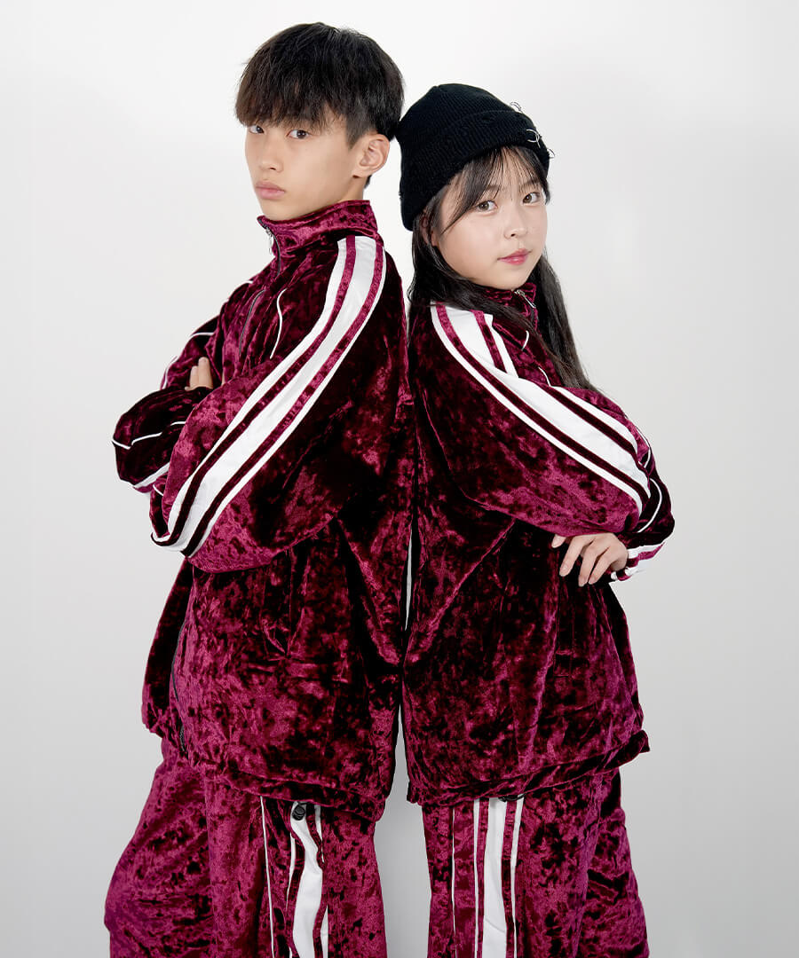 【たかし】ベロア セットアップ ローズ 薔薇 総柄 派手 ダンス 希少 ダンス衣装専門店ダンスクロス