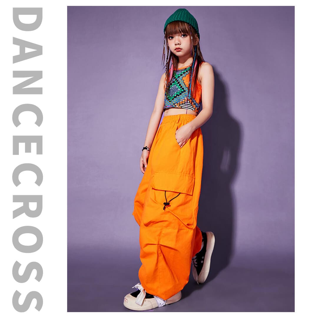 オレンジ ビーズ装飾 ダンス衣装 11_000000001898.jpg?1732176384
