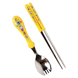 先払いのみ) 韓国文具 ポロロ 匙と箸セット CHEON14085 | おもちゃ