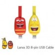 （先払いのみ） 韓国キャラクターグッズ Larva（ラーバ）iPhone用 ８ピン 充電・データ転送 USBケーブル（1M/2種1択）
