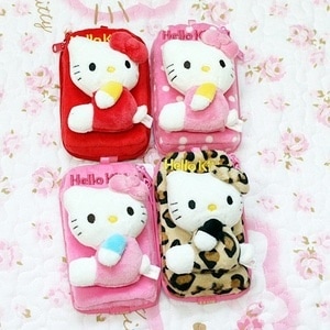 先払いのみ）韓国文具 ハローキティ ぬいぐるみ 携帯ケース(4種1択