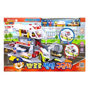 先払いのみ）韓国おもちゃ 「ポンポン ポロロ」 ポロロ 変身 救急車