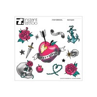 （先払いのみ）韓国タトゥーシール [instant tattoo] タトゥーシール Bad Apple バッドアップル (NCTジェノ着用)