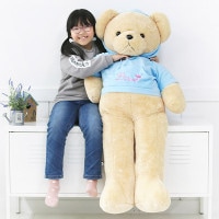 （先払いのみ）韓国ぬいぐるみ Lovely Hood Bear ラブリー フード ベア ぬいぐるみ 130cm (2種1択)