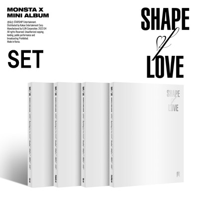 MONSTA X アナログサイズ5枚＋LP レコード 未開封 セット 韓国音楽 MONSTA X (モンスタエックス) - SHAPE of LOVE (バージョン4