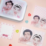 （先払いのみ）韓国キャラクターグッズ 「この想い届かなくても」 公式グッズ バブル ティンケース メモセット