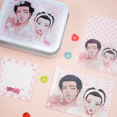 先払いのみ 韓国キャラクターグッズ 僕を愛さなくても 公式グッズ バブル ティンケース メモセット キャラクターグッズ Webtoon 韓流ショップ