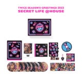 韓国スターグッズ TWICE (トゥワイス) 2023 シーズングリーティング (卓上用カレンダー+ダイアリー+アクリルキーリング+アコーディオンポストカード+マグネットカード+バックステージパスカー