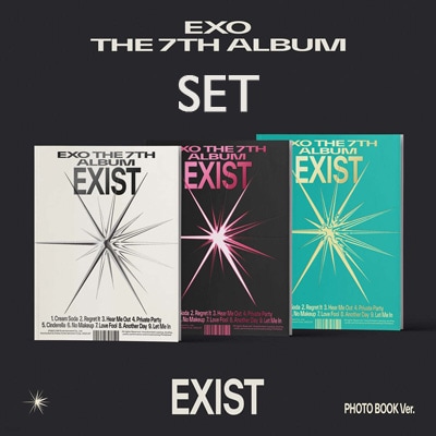3種セット] 韓国音楽 EXO (エクソ) - 7集 「EXIST」 Photo Book Ver 