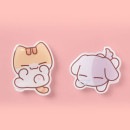 （先払いのみ）韓国キャラクターグッズ 「地球の主人は猫にゃん」 公式グッズ アクリル スマホホルダー (2種1択)