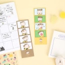 （先払いのみ）韓国キャラクターグッズ 「マルはワンちゃん」 公式グッズ 4カットフォト ステッカー 2種セット|WEBTOON|キャラクターグッズ