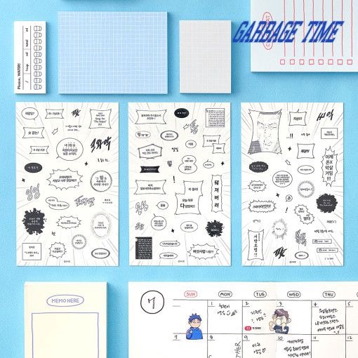カベージタイム ステッカー 公式グッズ 先払いのみ）韓国キャラクターグッズ 「GARBAGE TIME ガベージ・タイム