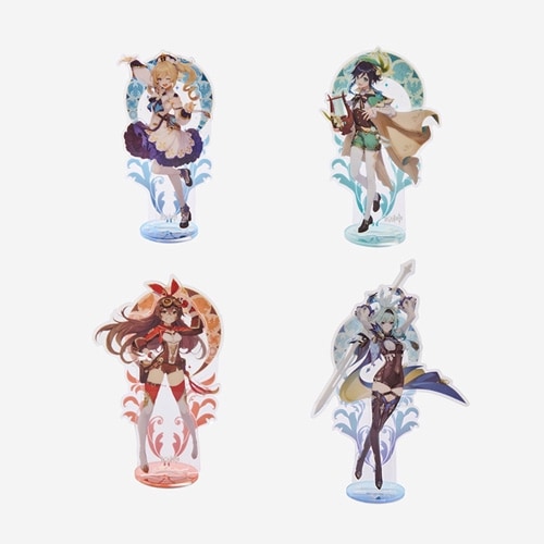 原神　スイパラ柄　モンド　アクリルスタンド　アクスタ　ウェンティ　アルベド　旅人 Amazon.co.jp: 2個セット 原神 ウェンティ バルバトス 神装