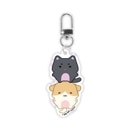 韓国キャラクターグッズ 「花が散る池」 公式グッズ SD アクリルキーリング